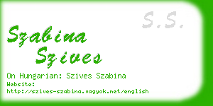 szabina szives business card